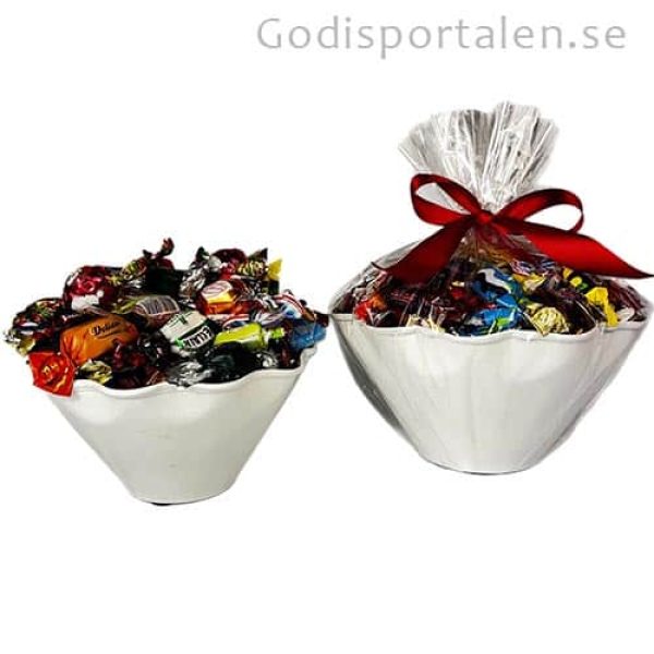 Godisskål Jul Snäckskal - Godisskål med färskt julgodis till företag, kollega, vän - godisportalen.se