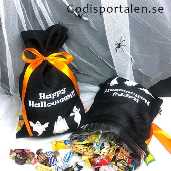 Halloween Godissäck / Godispåse med tryck. Skicka Halloweengodis till företag - Godisportalen.se
